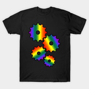 Pride 4 gear wheels rainbow Geschenkidee T-Shirt